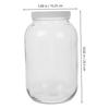 OKUMEYR Wide Mouth Glass Jar with Airtight Lid, Large Storage Container for Brewing, Fermentation, Pickling, and Kitchen Canisters