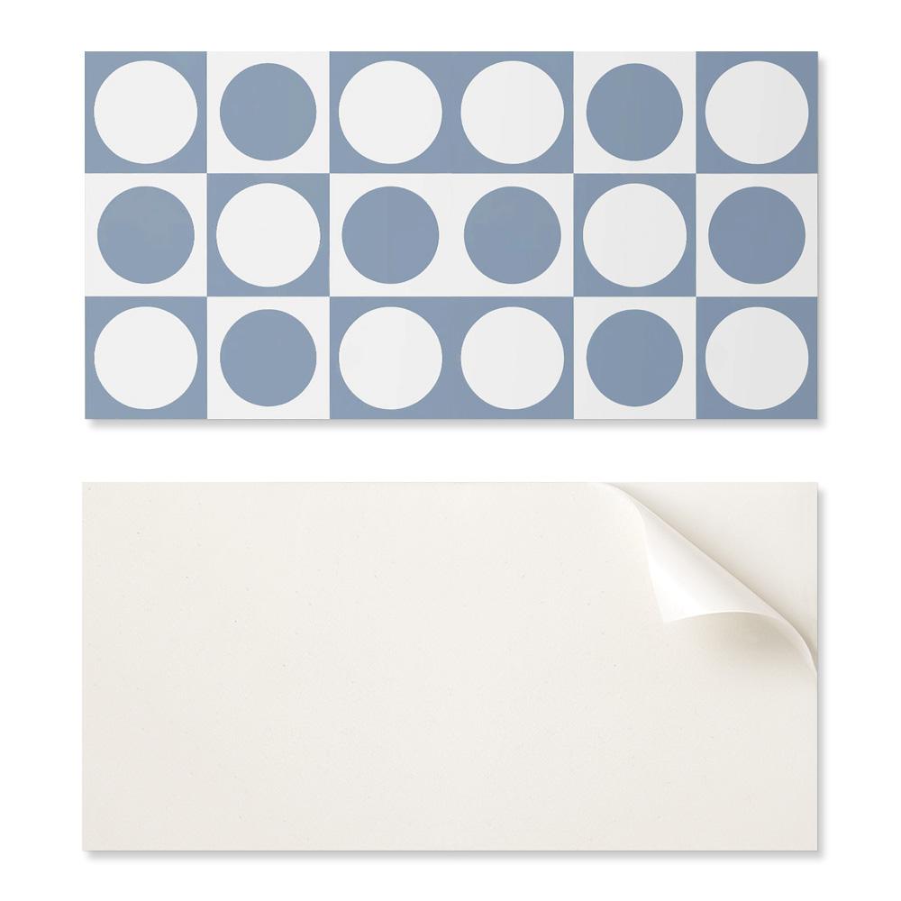 Kafelki Ścienne Z Grafiką Pcv Geometryczne Okręgi W Siatce 10X40X20 Cm