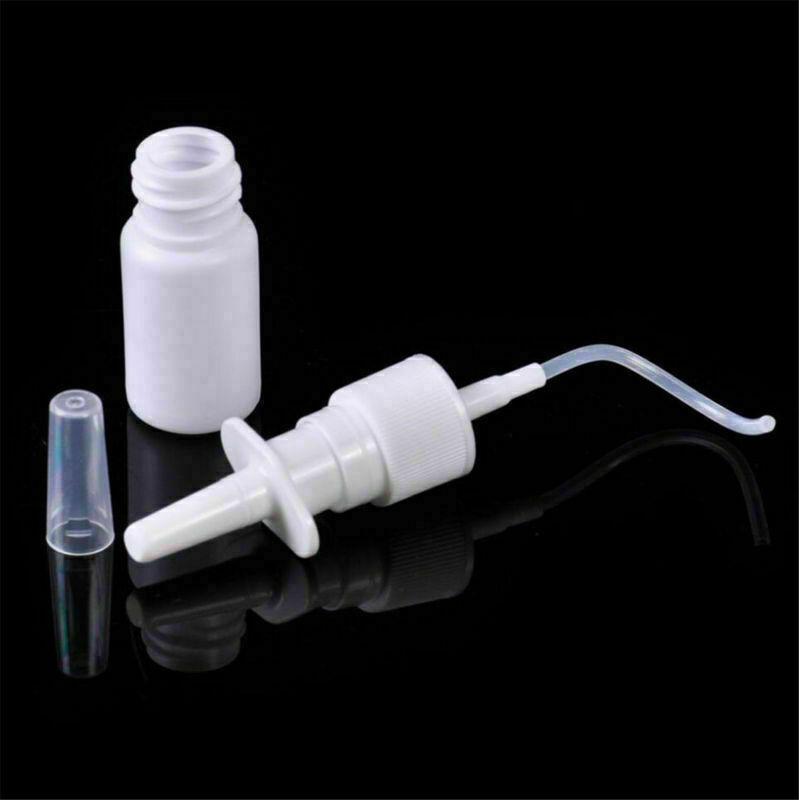 5-20ml Portable Empty Plastic White Nasal Pump Spray Bottles Sprayer Mist Nose Refillable