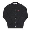 Comme Des Gar Ons 2 Play Play Small Red Heart Wappen V Neck Cardigan Ax N080 051