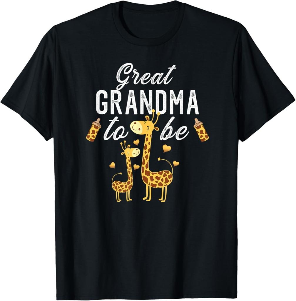 Great Grandma To Be Giraffe Baby Shower Great Grandma Gift T-Shirt