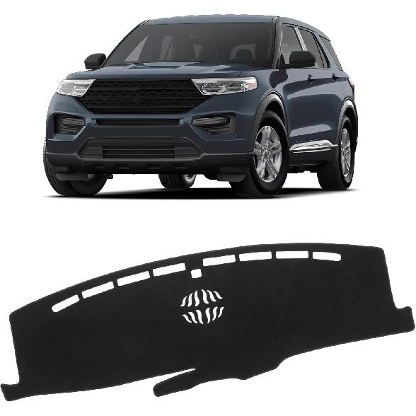 KUST Car Dashboard Cover Mat for Ford Explorer 2020-2024 Left Hand Driving Non-Slip Dashboard Mat Pad Interior for Ford Explorer Accessories Custom