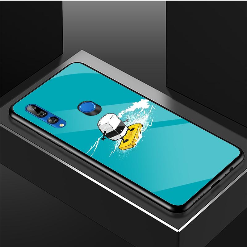 Чехол для телефона из закаленного стекла с рисунком суши для Huawei Honor 8X9 10i 20i 20Lite 20Pro 30 Pro