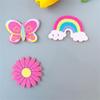 10Pcs Glitter Print Appliques  Flower  Butterfly For DIY Crafts Cake Topper Headwear Hair Clips Bow Decor Patches