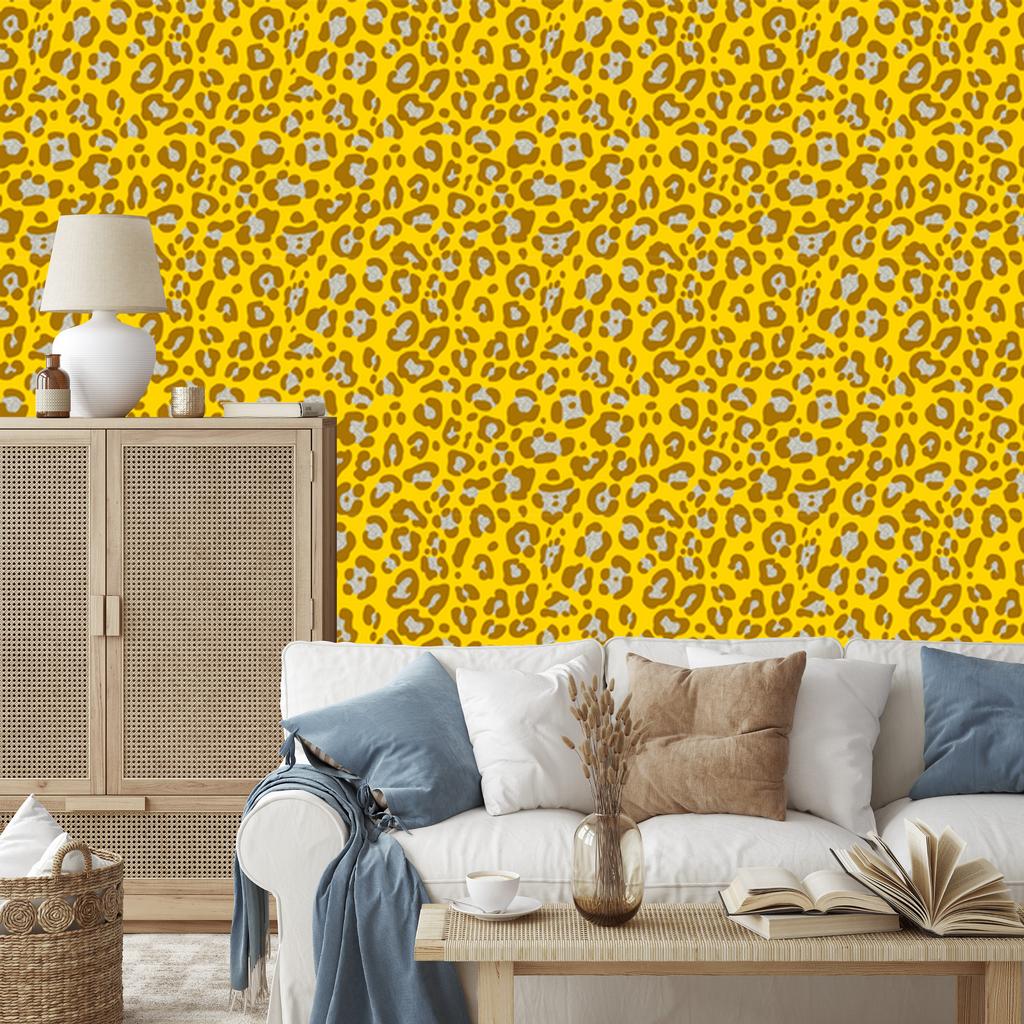 Yellow Leather Wallpaper Yellow and Gold for Living Room and Bedroom 50x1000