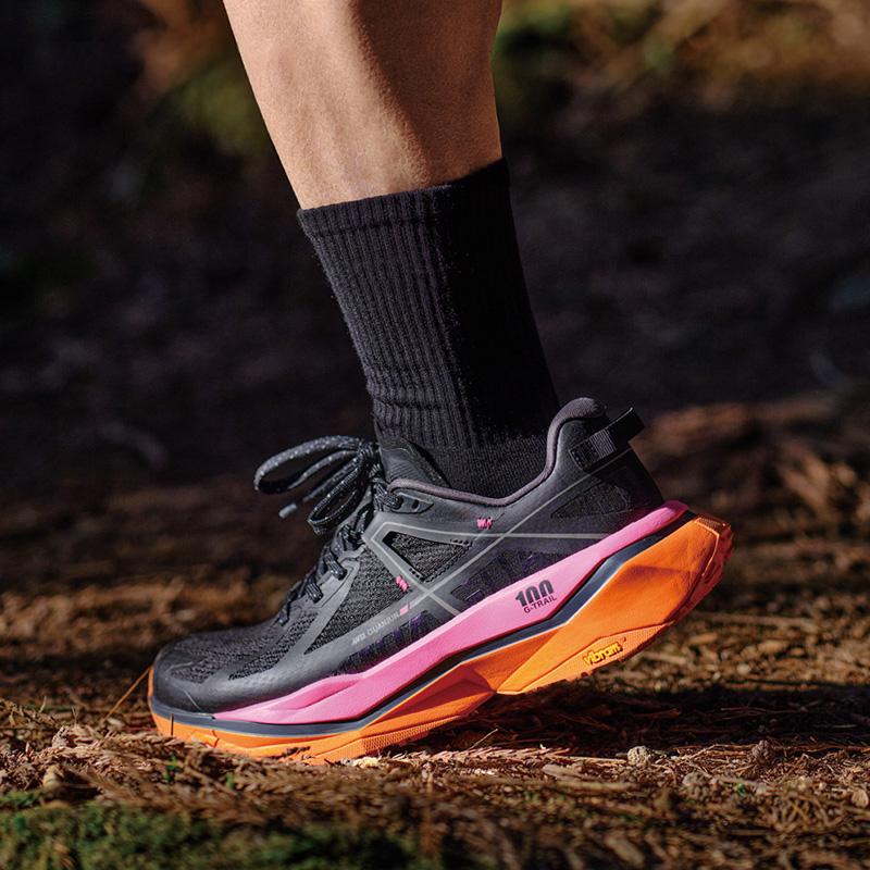 Anta Удобные дышащие амортизирующие прочные низкие кроссовки для бега женские кроссовки черные розовые 122436617AS-4