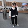 Весенний комплект одежды для мальчиков: Стильный костюм для малыша: жилет + брюки