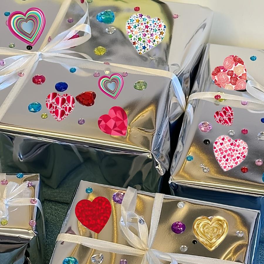 500 шт./рулон - Розовые наклейки с любовью, наклейки в форме сердца, этикетки с любовью на День святого Валентина, свадьбу ко Дню матери, украшения для упаковки подарков на конверты