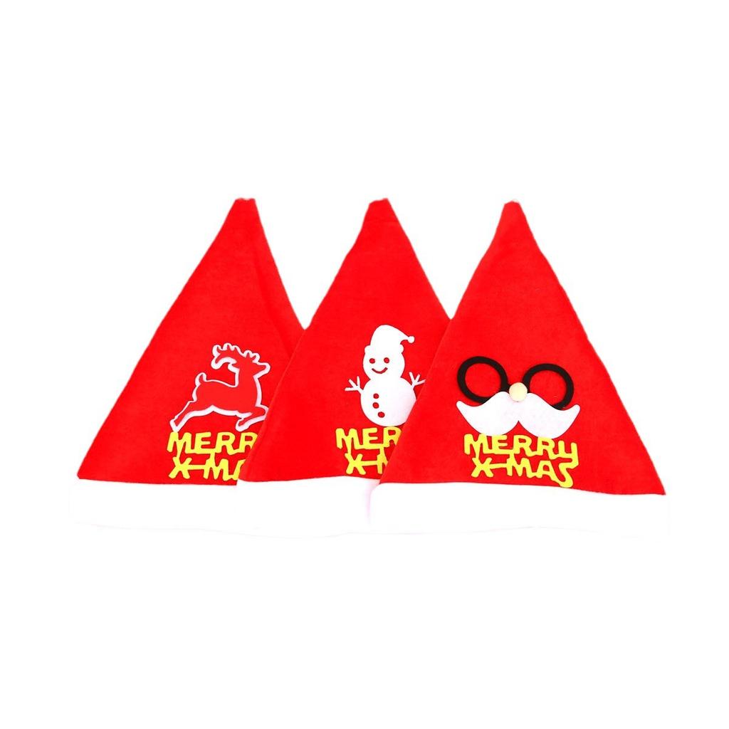 Аппликация из шелкового бархата Рождественская шапка Санты для взрослых Мультяшная шапка Шапка Санты Рождественская композиция