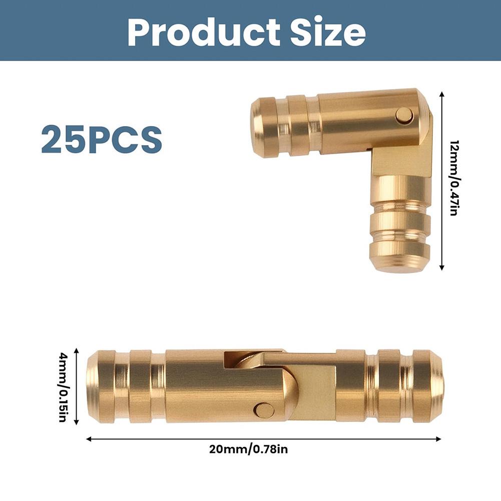 25 шт. Невидимые латунные цилиндрические петли Скрытая петля Петли для складывания на 270 градусов Для шкатулок для драгоценностей Маленькие деревообрабатывающие проекты