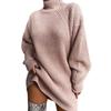 New Autumn And Winter Women's Sweaters Mid-length Raglan Sleeves Half Turtleneck Women's Sweater Dress