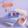 3-in-1 Makeup Brush Cleaning Box Drain Sponge Storage Powder Puff Washer Scrub Cup Multifunction Makeup Brush Cleaner Mat