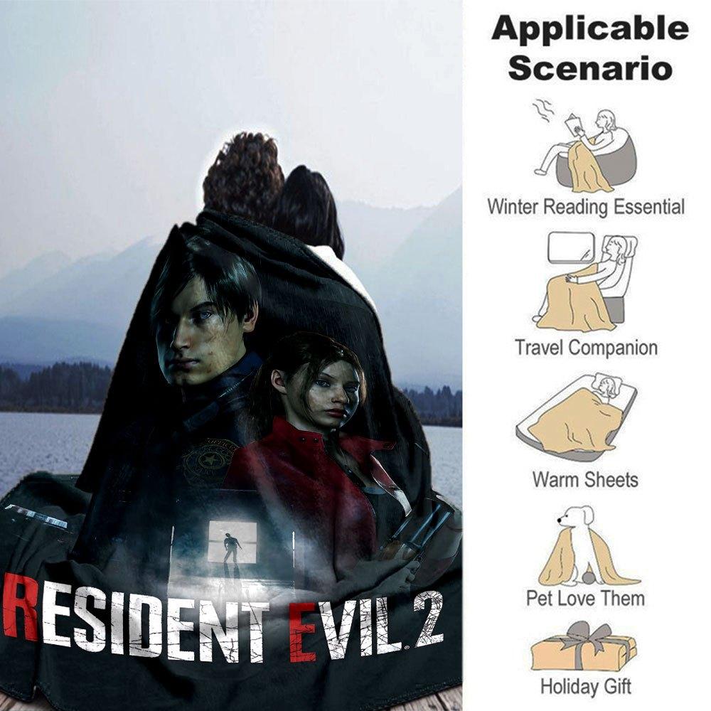 1 шт. Плед Resident Evil 8 Мягкий теплый плед для дома, офиса, путешествий Всесезонное уютное постельное белье Подарок, Уютный офисный аксессуар