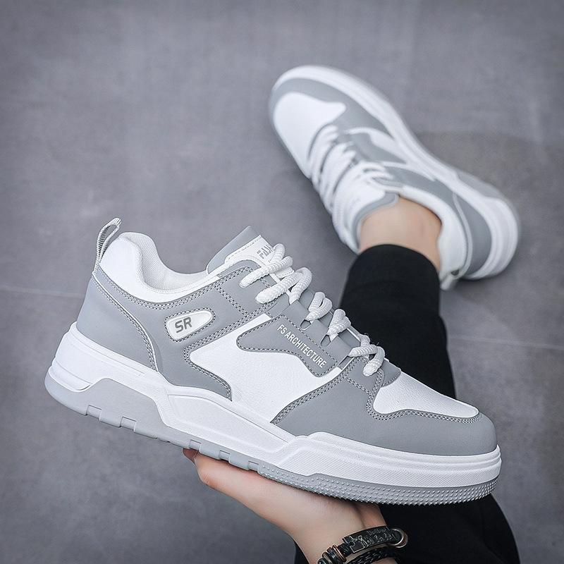 Горячие мужские кроссовки, модные, с круглым носком, мужская повседневная обувь, роскошные кожаные, износостойкие, удобные, кроссовки для бега на открытом воздухе, мужские