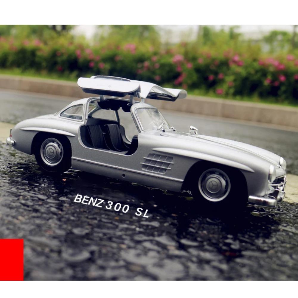 WELLY 1/24 Mercedes-Benz 300SL Сплавная машина Литые и игрушечные транспортные средства Модель автомобиля Миниатюрная масштабная модель автомобиля Игрушка для детей