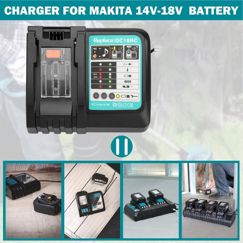Для аккумулятора Makita BL1850 BL1840B BL1820 BL1815 BL1860 BL1430 BL1450 Зарядное устройство Запасной аккумулятор Поддерживающее устройство Высокий ток