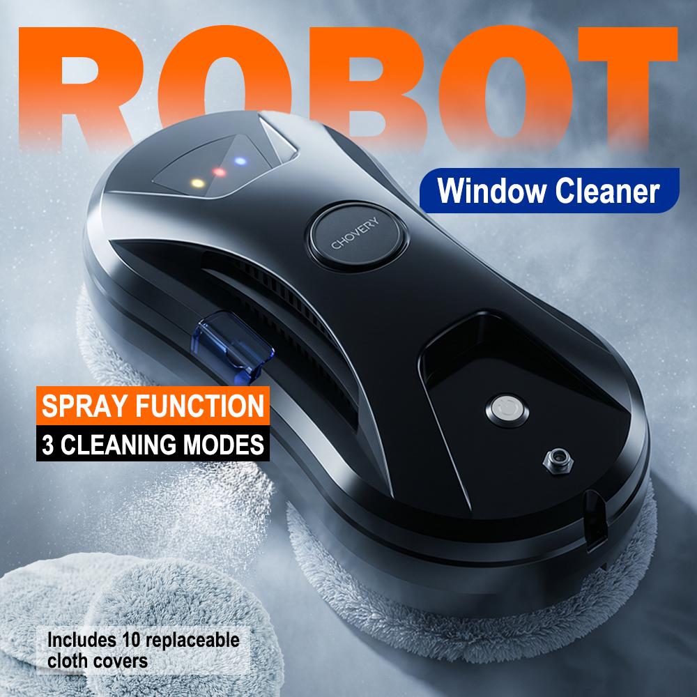 ChOVERY Vacuum Cleaner Window Electric Glass Window Cleaning Robot APP Control Robot Window Cleaner Automatic Water Spray