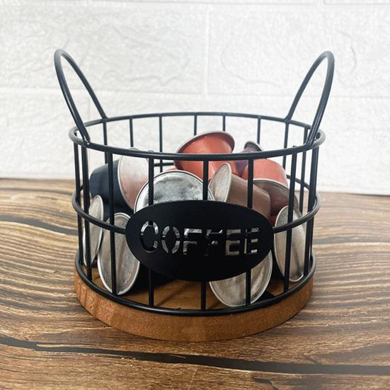 Корзина с деревянным основанием, большая вместительная стойка K, подстаканник, органайзер для хранения фруктов и орехов, бар