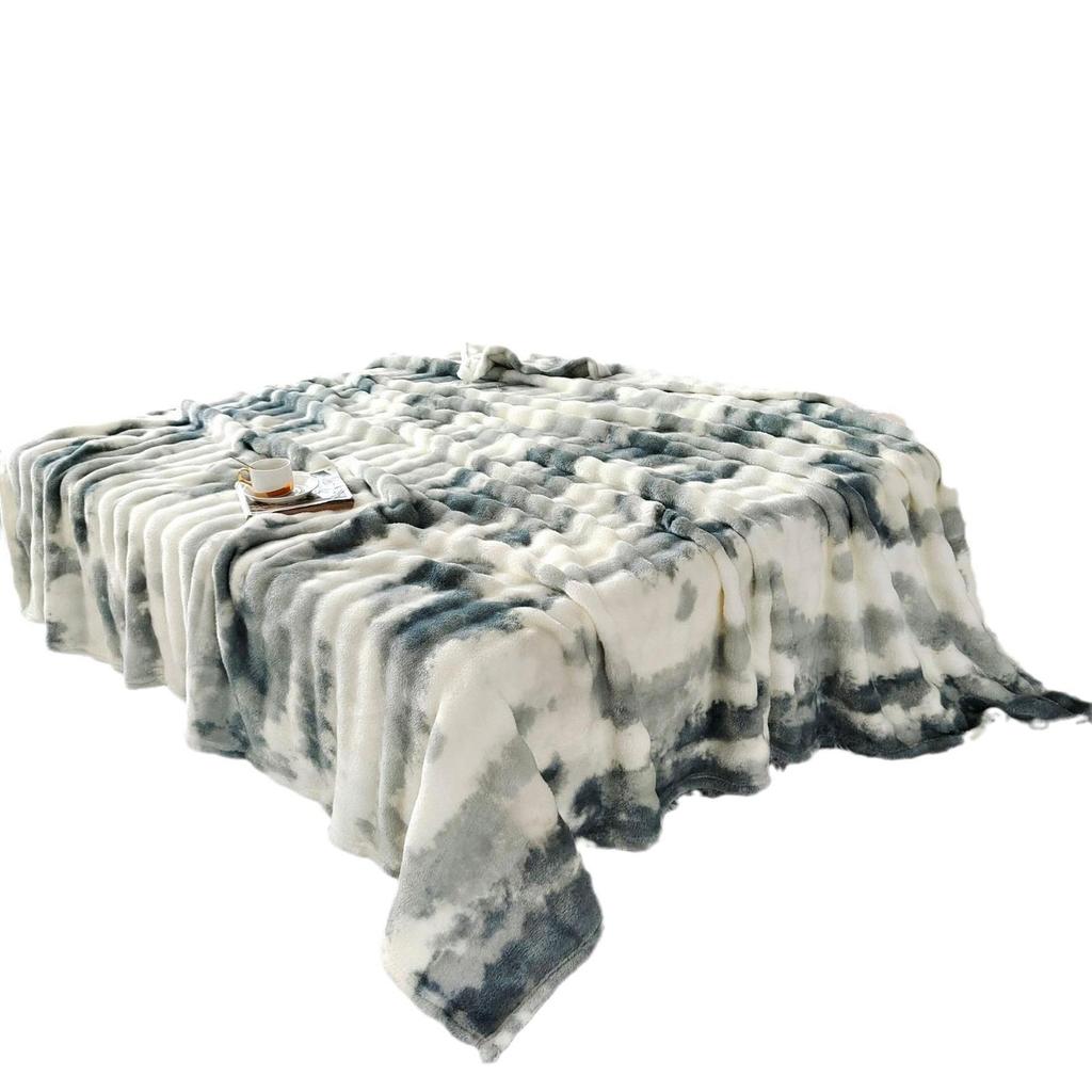 Цветное одеяло из искусственной кроличьей шерсти - уютный пузырчатый флис для весны и осени, идеально подходит в качестве подарка или пледа на диван.