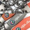 Car Key Chain Luxury Genuine Leather Keychain For Alfa Romeo STELVIO Giulia 159 Giulietta 147 Mito 156 MTO Sportiva Accessories SY1