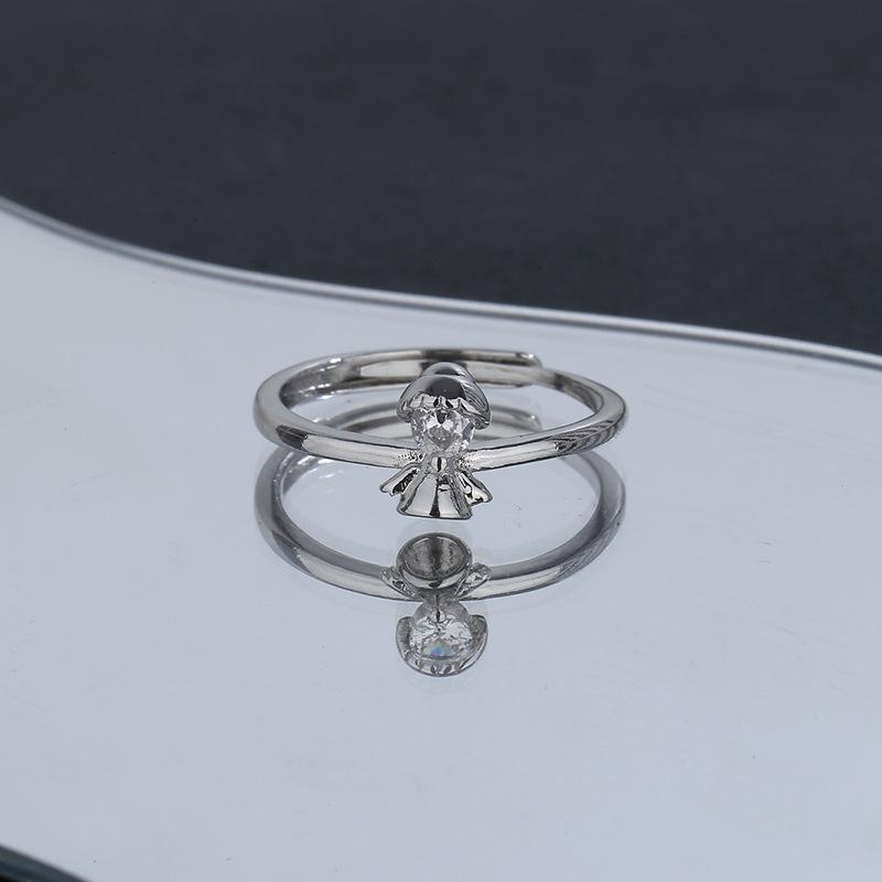 Lindon Classic Copper Alloy Zircon Ring Ladies Jewelry Wedding Promise Party Gift