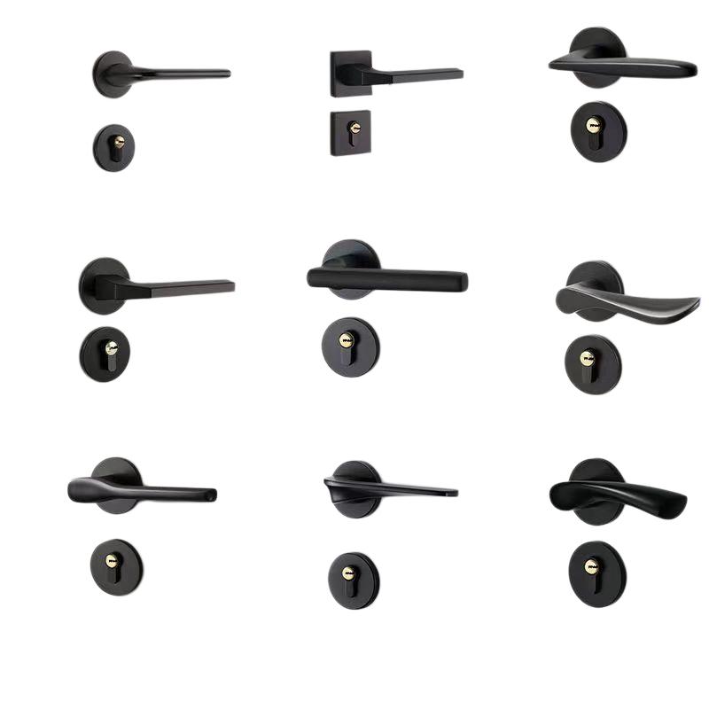 High Quality Aluminum Door Handle Split Gray Heavy Duty Privacy Lever Door Handles for Interior Doors Easy Installation