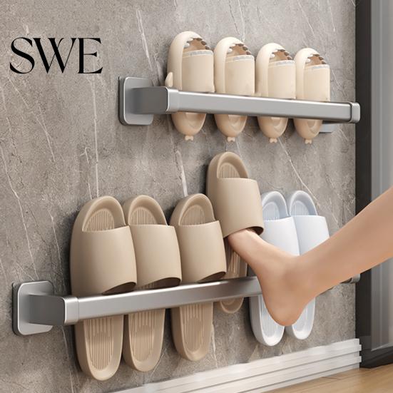 Towel Bar Self-Adhesive Rack Hand Strong Load-bearing Self-adhesive Bathroom Organizer Easy to Install Wall Mounted Hanger