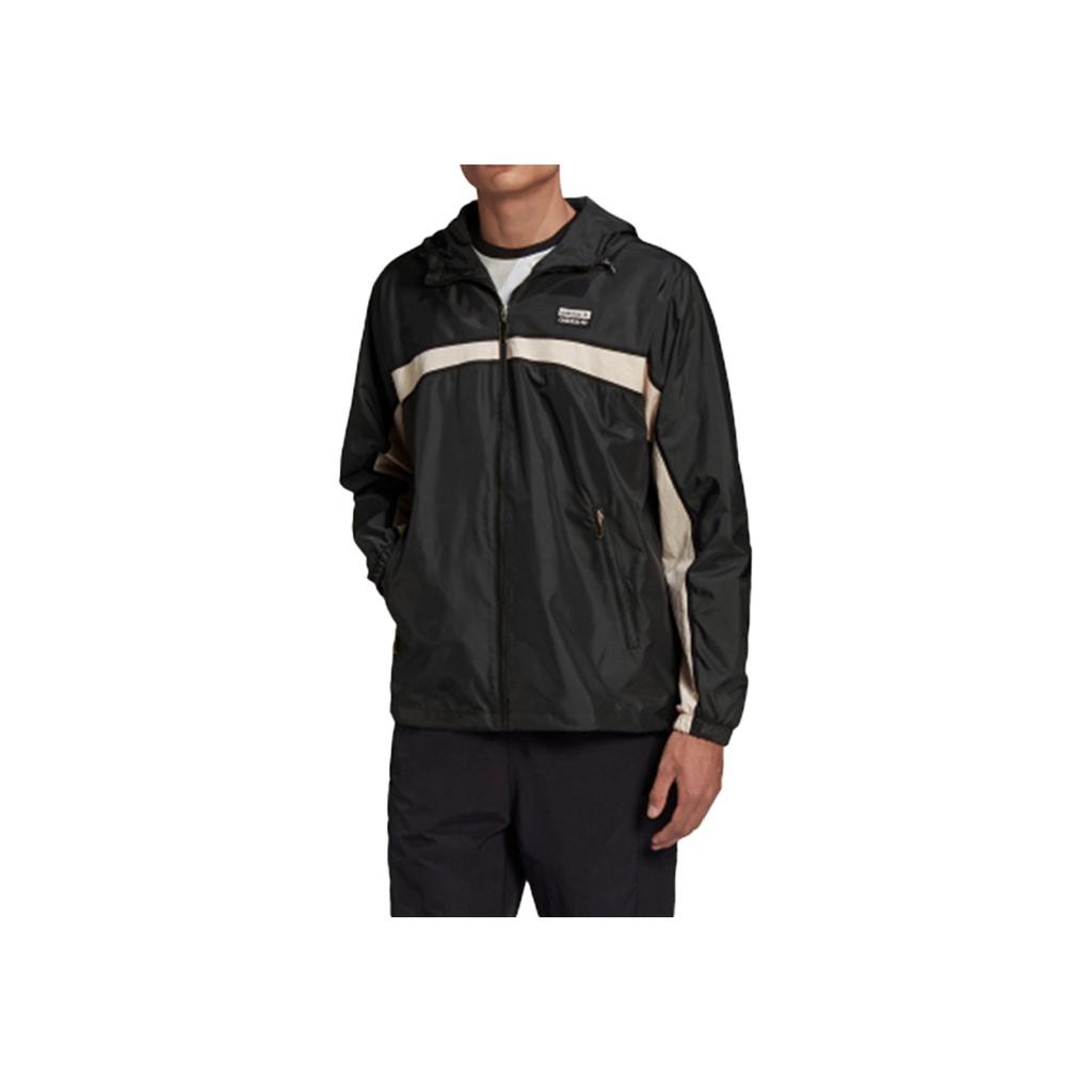 Adidas Весенняя спортивная куртка с капюшоном и длинным рукавом, мужская верхняя одежда, черная GJ6742