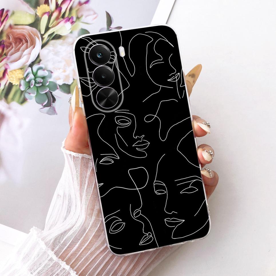 Чехол для телефона Realme P4X 5G На Realme RMX5108 Чехол Крутой Рисунок Дракона Льва Тигра Мультяшный Задняя Крышка Прозрачный Мягкий Силикон