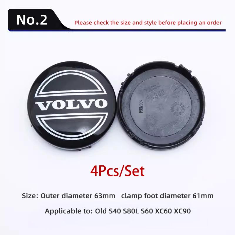 4Pcs Original Car Wheel Center Cap Emblem Hub Cover For Volvo XC90 V90 V60 XC60 V40 S80 S60 S90 C40 XC40 V70 XC70 C30 C70 EX90