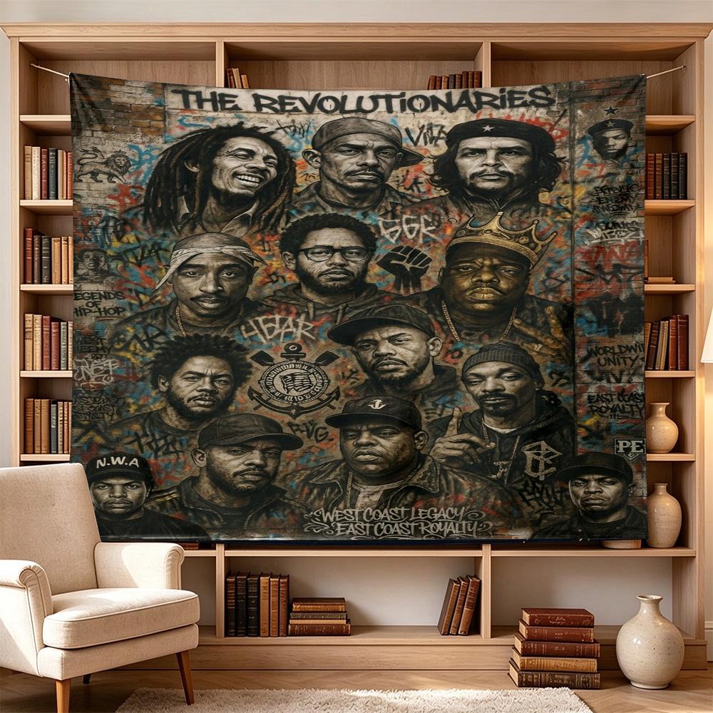 Bob Marley Reggae Legend Pop Art Decorative Wall-Hanging Tapestry, Home Ornament for Living Room,Dorm and Fan Parties,Multi-style,celebrities,cartoons