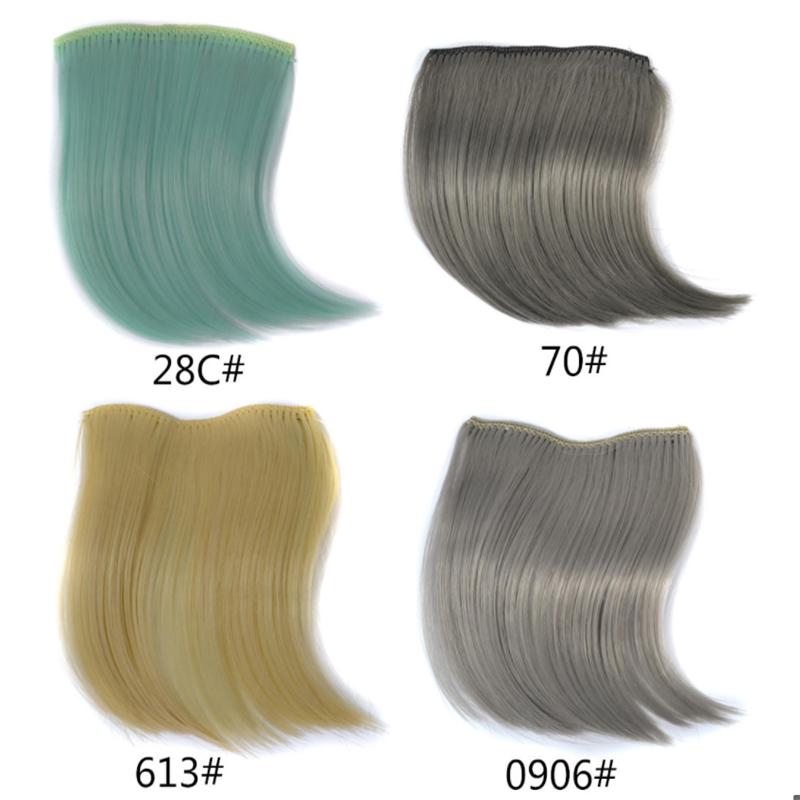 Укладка волос для красивых девушек, клипса на заколке спереди, челка, наращивание волос с бахромой, прямые синтетические волосы