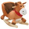 VidaXL Rocking Horse with Backrest Plush 60x32x50 Cm Brown 80221