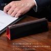 Пенал для настоящего карандаша Точиги Сделано в Японии x Темный [Эль Дьябло] Мужской, Кожаный, Кордован, Кожаный, Чехол, [EL-C3147] (Черный Красный)