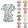 Women's Printed Uniform Work Uniform V-Neck Pocket Protective Uniform Protective Uniform