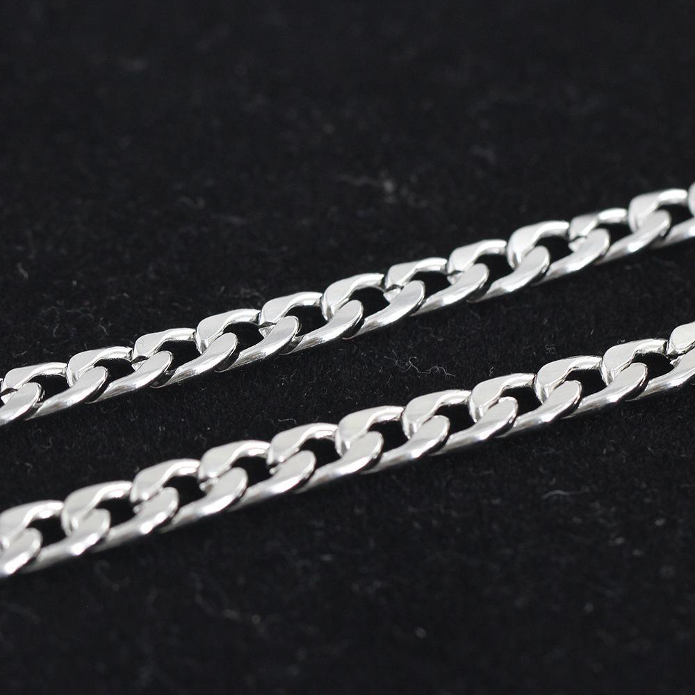 Stainless Steel Hip-Hop Cuban Chain, 3-10mm, Unisex Titanium Steel Sweater Chain