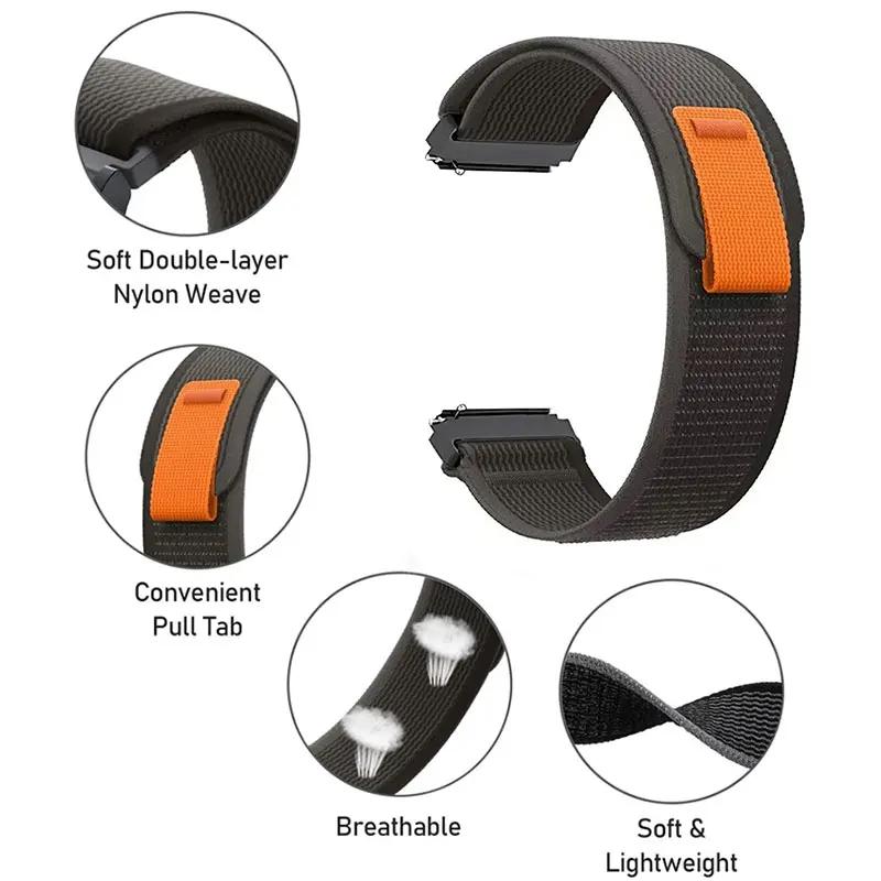 20mm 22mm Alpine Loop Strap For Garmin Vivoactive 6 5 4 3 Venu 2 3 Bracelet Garmin Forerunner 55 158 745 965 265 255 645 SQ SQ2