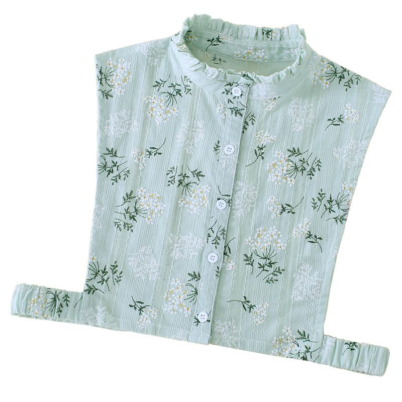 Cotton Floral Fake Collar for Woman Detachable Collars Removable Neckwear False Collar Shirt Tie Half Shirt Decor Nep Kraagie