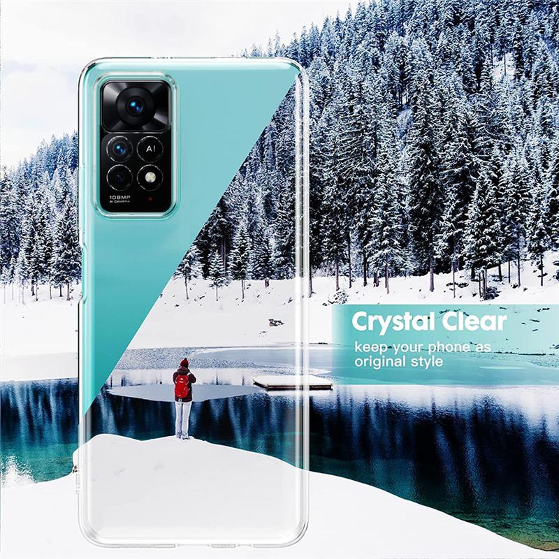 Clear Soft Silicone Phone Case For Xiaomi Redmi Note 11 10 10S 9S 8T 9 8 Pro 9T 9AT 9C Poco M4 M3 Pro 5G X3 NFC F3 Shockproof tPU Cover Fundas