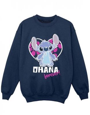 Толстовка с сердечком «Лило и Стич» для девочек Ohana Forever Heart