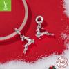 Серебряный кулон-олень Yinziyun S925 на цепочке - Дизайн с бусинами для самостоятельной сборки