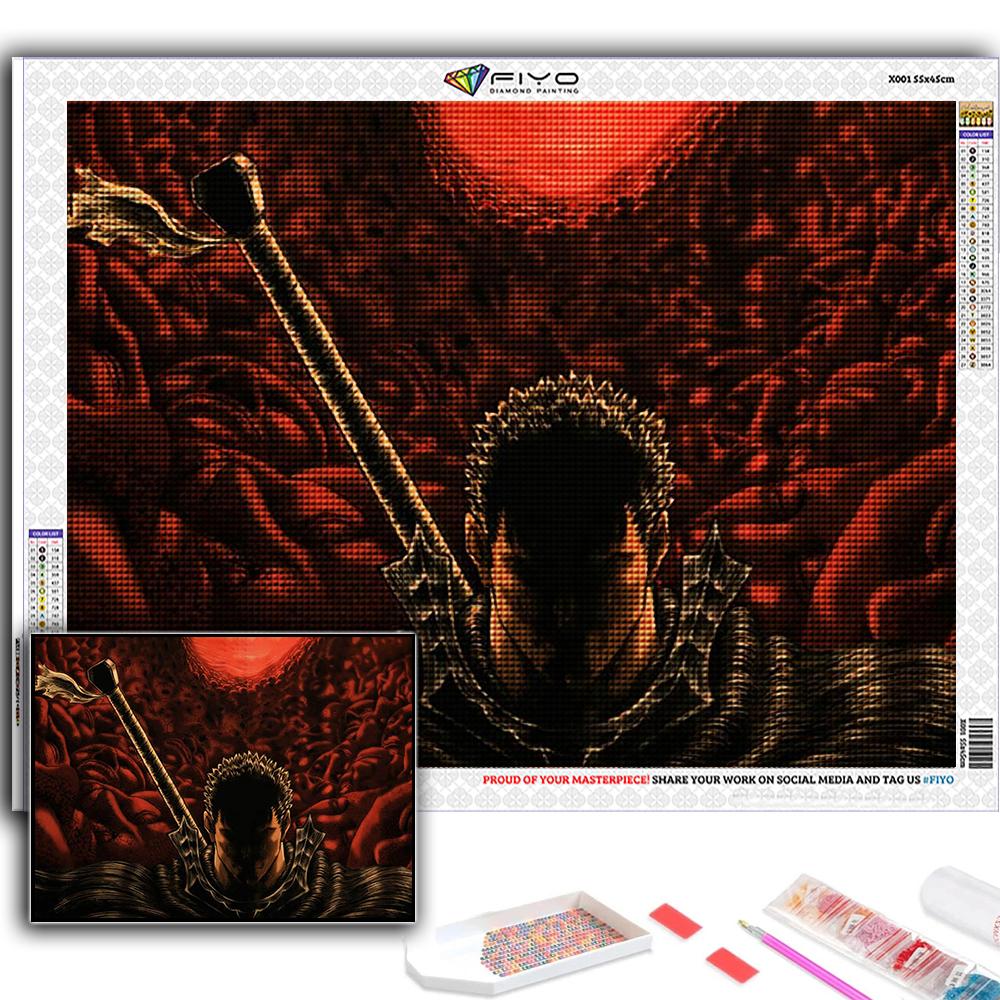 Алмазная картина Аниме Берсерк Алмазная мозаика Ремесло Алмазная вышивка Картина
