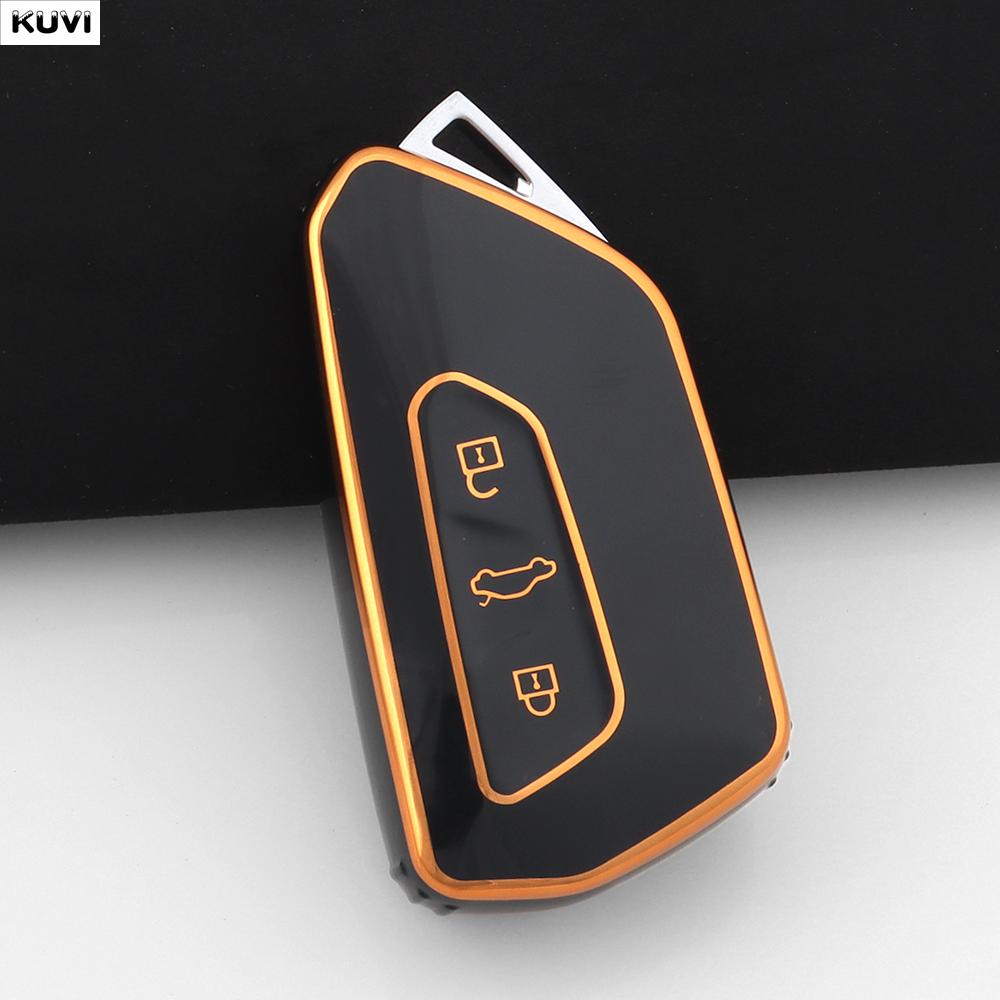Чехол для ключа автомобиля для VW Volkswagen Golf 8 MK8 ID.3 ID.4 Cupra Skoda Octavia A8 SEAT Leon MK4 2020 2021 Formentor Tarraco