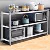 3-Tier Stainless Steel Floor-Standing Kitchen Storage Rack