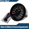 ELING Car Truck Boat Universal  (Pulse Signal) 85mm Speedometer Odometer Speed Gauge 0-120km/h 0-200km/h with Backlight 12V 24V