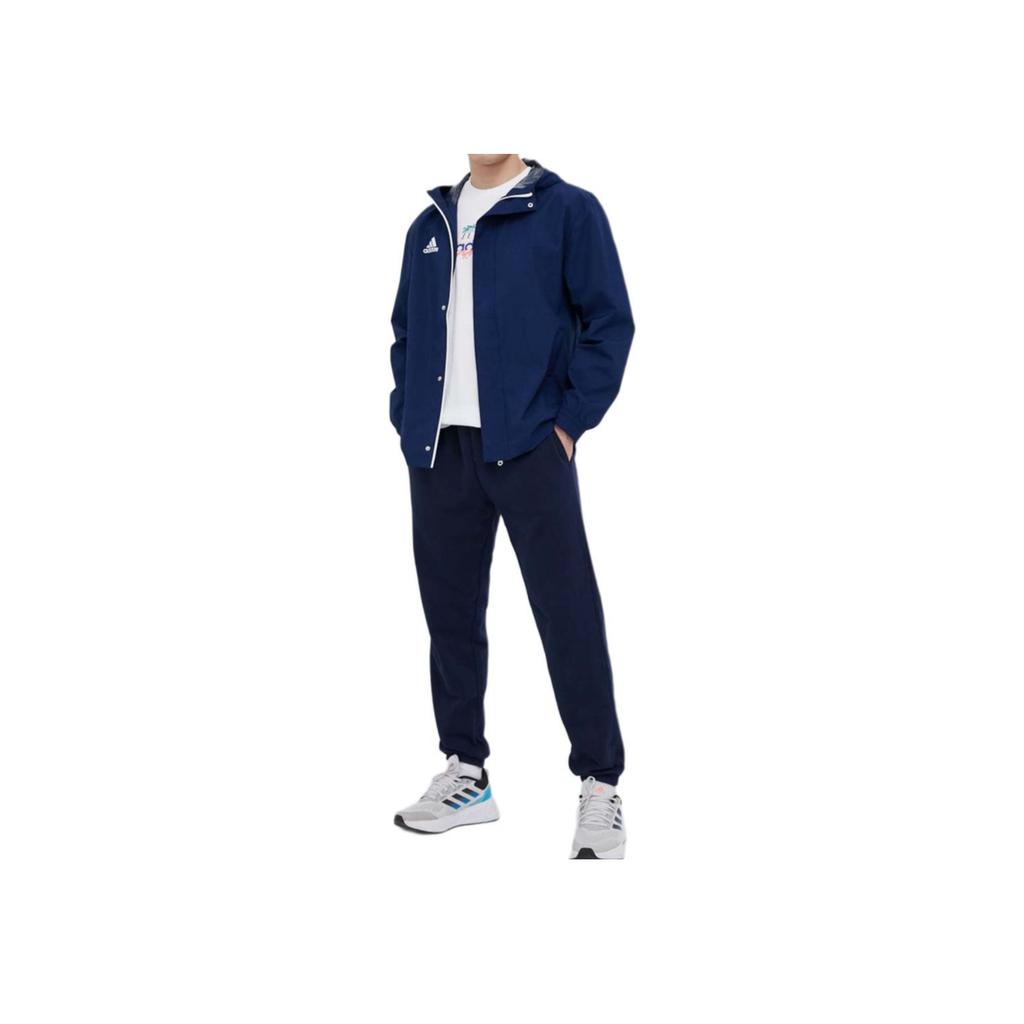 adidas Толстовка на молнии Повседневная спортивная куртка Мужская верхняя одежда Темно-синий IK4011