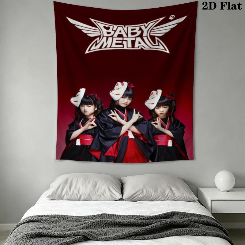 Настенный гобелен Babymetal Эстетичное настенное панно Печатная ткань Одеяло Декоративные гобелены для спальни гостиной Домашний декор