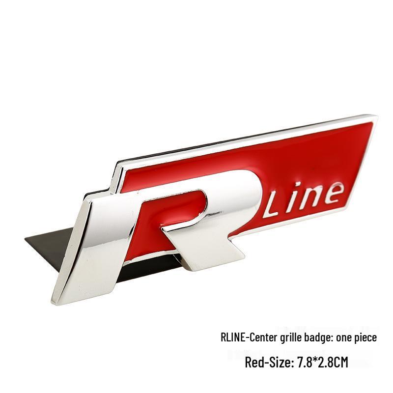 Металлическая наклейка на решетку радиатора Volkswagen R-line для моделей Rline