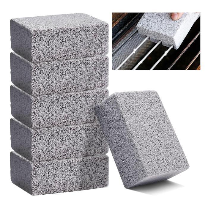 6 Pièces Grill Nettoyage Pierre Réutilisable Blocs Briques de Nettoyage Griller Pierre Nettoyant Ponce pour Nettoyer Barbecue Grills