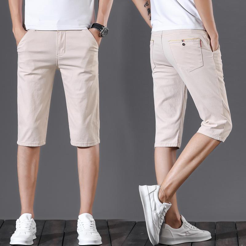 2024 Летние тонкие шорты мужские брюки длиной семь четвертей Повседневные свободные брюки длиной пять четвертей средние модные брюки мужские брюки для верховой езды